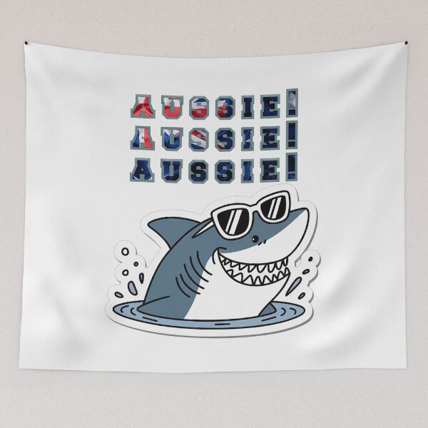 Aperçu de l'œuvre Aussie, Aussie, Aussie : attaque de requin créée et vendue par RvinJo8.