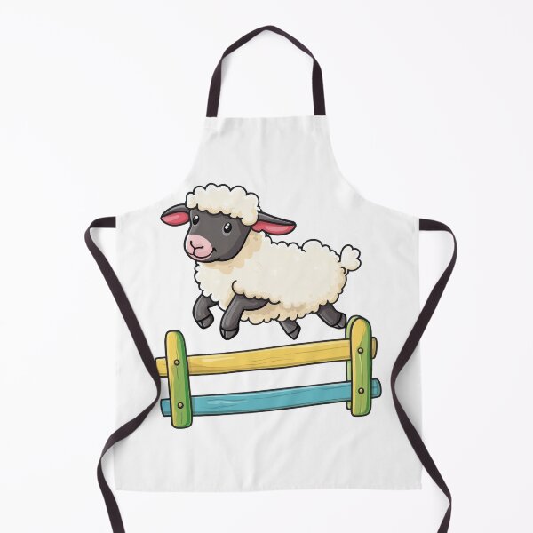 Item preview, Fluffy Sheep Jumping Over a Pastel Fence designed and sold by Enea Kelo.