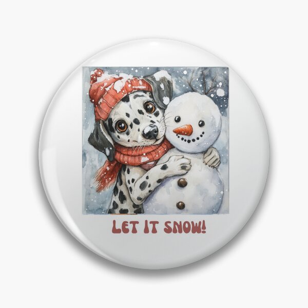 Item preview, Dalmatian dog playing with snowman let it snow designed and sold by M1234s.