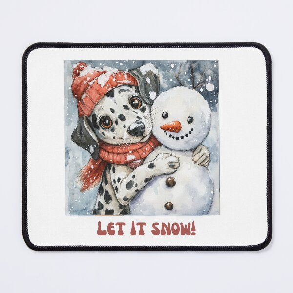 Item preview, Dalmatian dog playing with snowman let it snow designed and sold by M1234s.