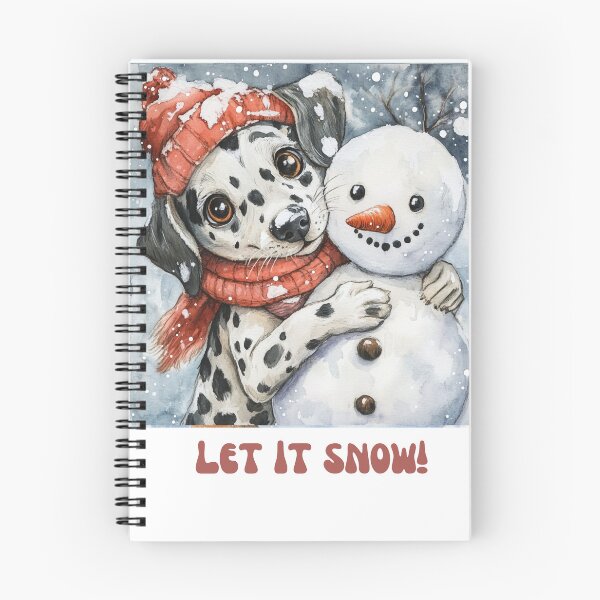 Item preview, Dalmatian dog playing with snowman let it snow designed and sold by M1234s.