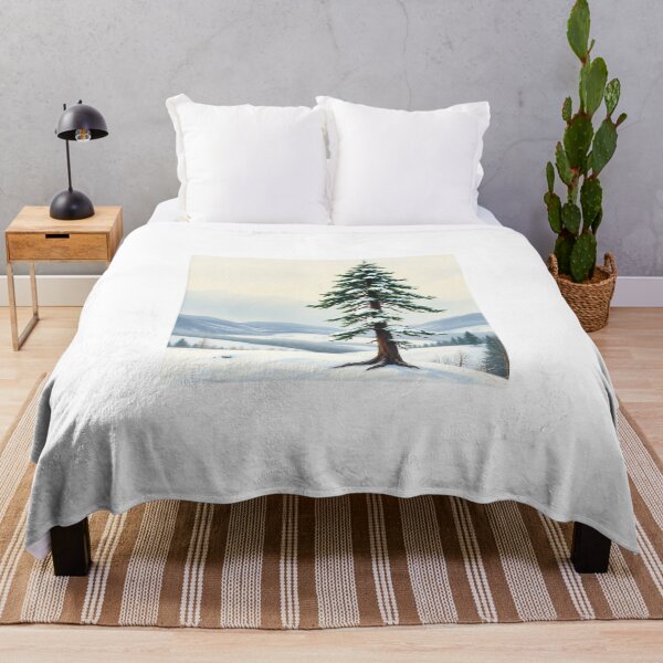 Item preview, pine in snow landscape - wall art designed and sold by melissabeta.