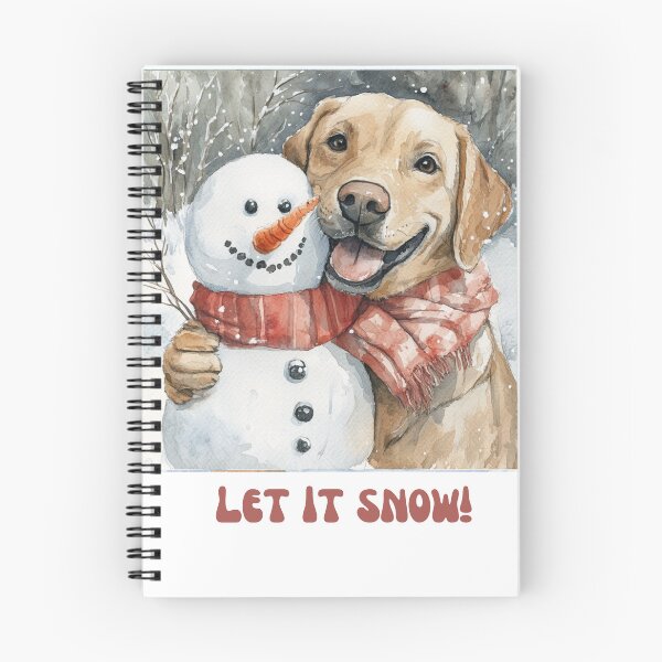 Item preview, Labrador dog playing with snowman let it snow designed and sold by M1234s.