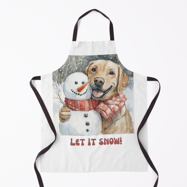 Item preview, Labrador dog playing with snowman let it snow designed and sold by M1234s.