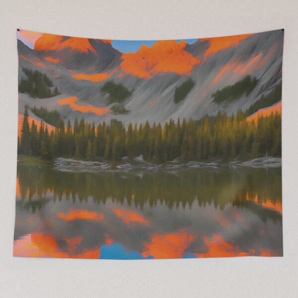 Item preview, Reflection of the Mountains at Dawn designed and sold by DesignMapachiss.
