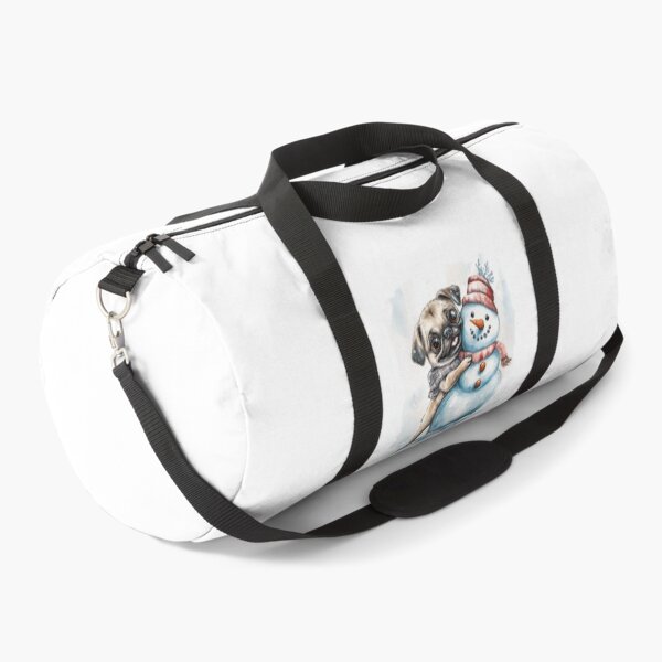 Item preview, Pug dog playing with snowman let it snow designed and sold by M1234s.