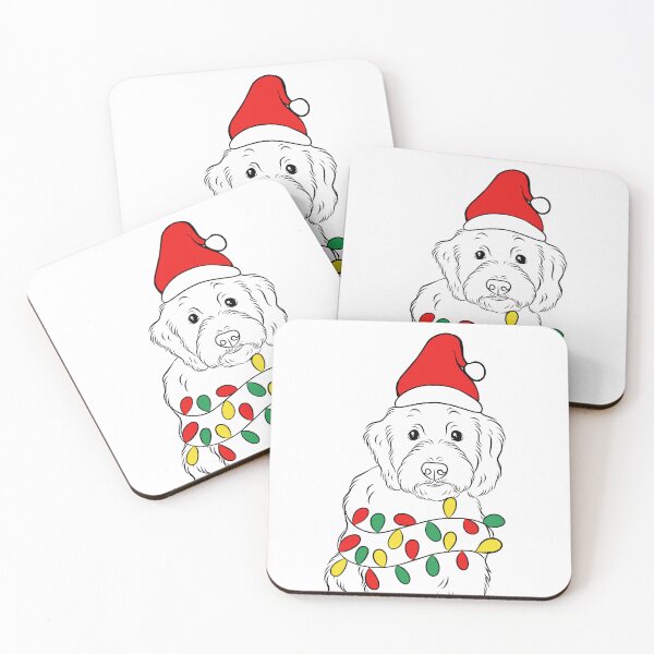 Item preview, Christmas Doodle Dog Simple Line Art designed and sold by Magnolia Valley Art.