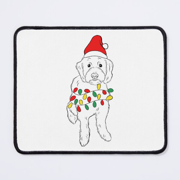 Item preview, Christmas Doodle Dog Simple Line Art designed and sold by Magnolia Valley Art.
