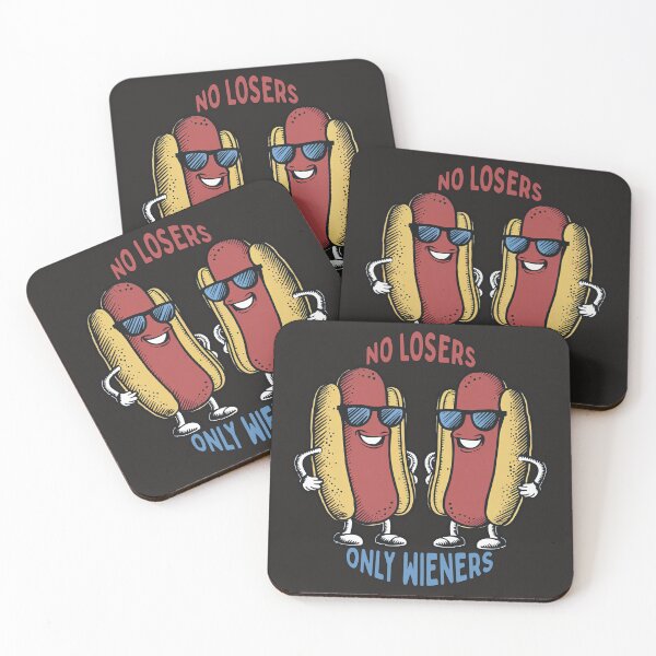 Item preview, No Losers Only Wieners - Cool Hot Dogs designed and sold by Quirkmoji.