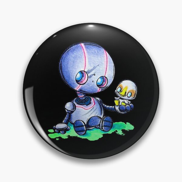 Item preview, the mother robot and baby duck designed and sold by diannamante.
