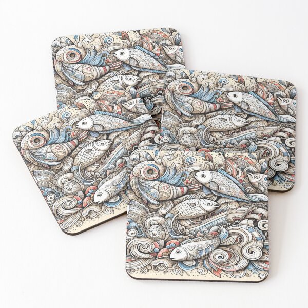 Item preview, Aquatic Dreams Doodle– Perfect Gift designed and sold by Imaginarium of Chaos falcon88 .