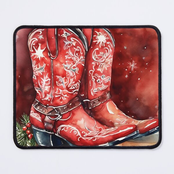Item preview,  Cowboy red boots, cowgirls, cowboys,country life, country music, watrecolor designed and sold by KolorellaS.