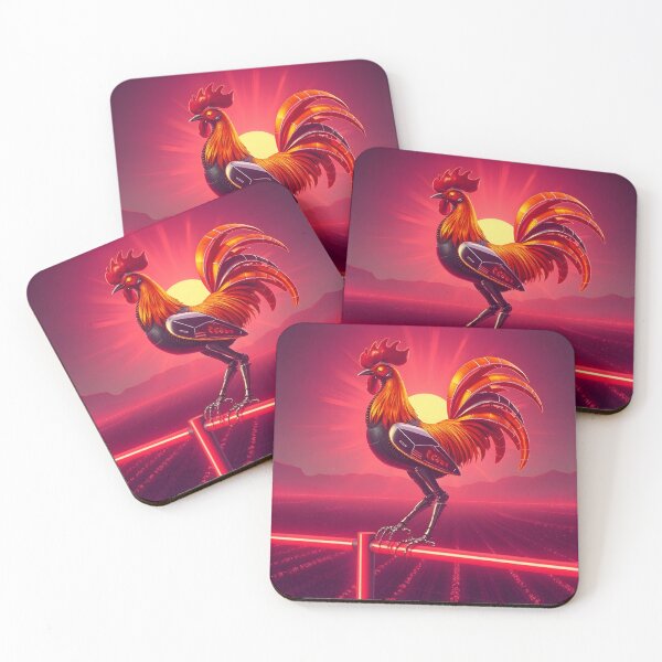 Item preview, Neon Horoscope Rooster designed and sold by ThranDesigns.