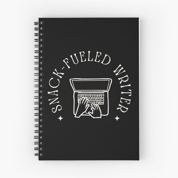 Item preview, Snack-fueled Writer - laptop designed and sold by Writerly Musings.
