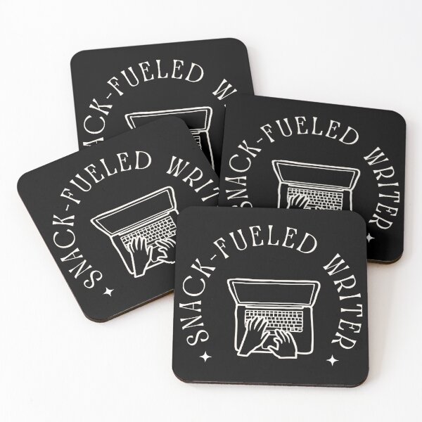 Item preview, Snack-fueled Writer - laptop designed and sold by Writerly Musings.