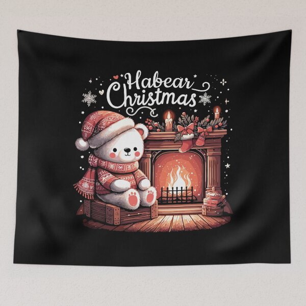 Item preview, Polar Bear Bear Christmas Fireplace Gift designed and sold by Pineapple-Tree.