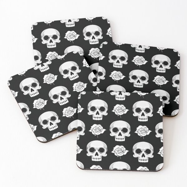 Item preview, skull and rose pattern designed and sold by EccentricsByE.
