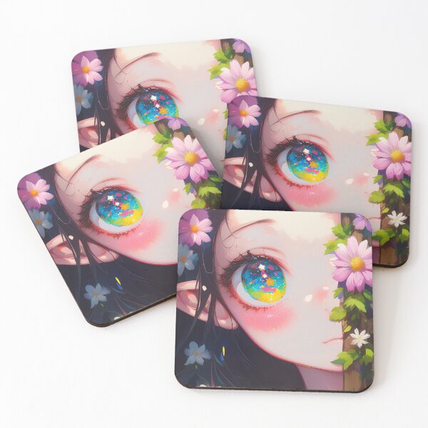 Item preview, Rainbow Flower Fantasy Elf Anime Girl designed and sold by bubblegoth.