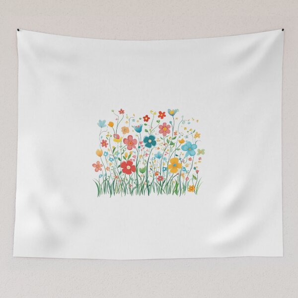 Item preview, Whimsical Meadow with Colorful Flowers designed and sold by Enea Kelo.