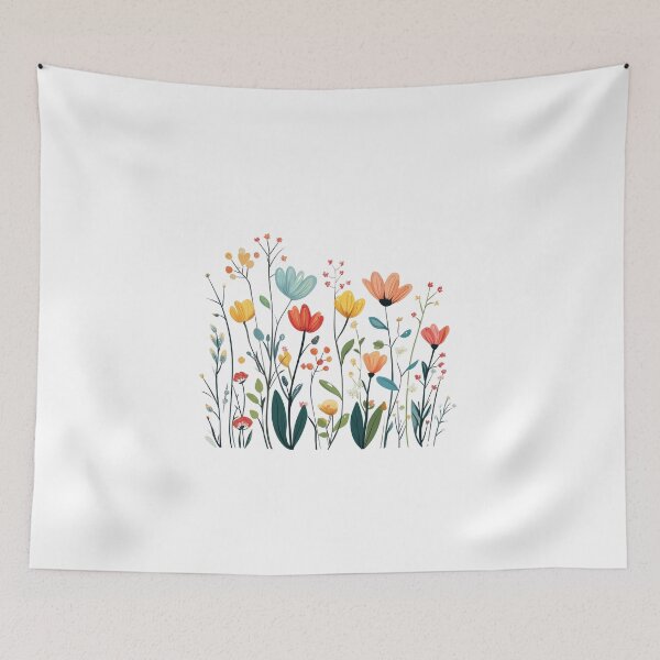 Item preview, Whimsical Meadow with Colorful Flowers designed and sold by Enea Kelo.