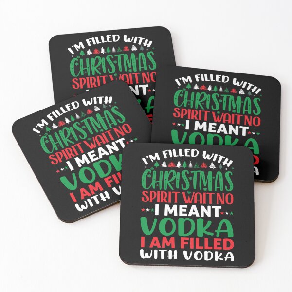 Item preview, full of christmas spirit vodka alcoholidays drinking xmas designed and sold by Alyn8.