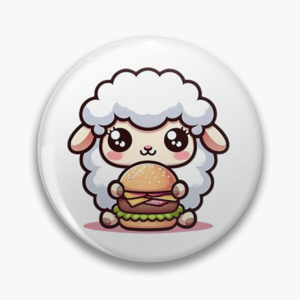 Item preview, sheep eating burger designed and sold by Eternalski.