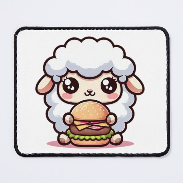Item preview, sheep eating burger designed and sold by Eternalski.