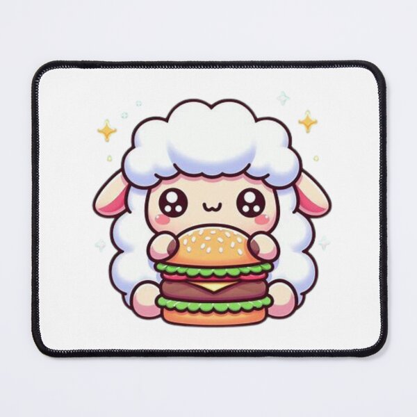 Item preview, sheep eating burger designed and sold by Eternalski.