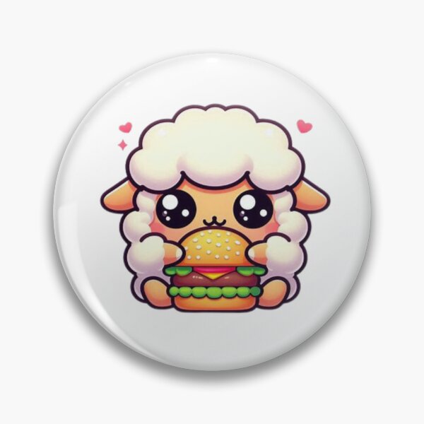 Item preview, sheep eating burger designed and sold by Eternalski.
