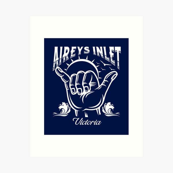 Item preview, Aireys Inlet Victoria Australia Shaka Surf- White designed and sold by SurfingLocales.