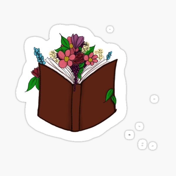 Flower Book Sticker