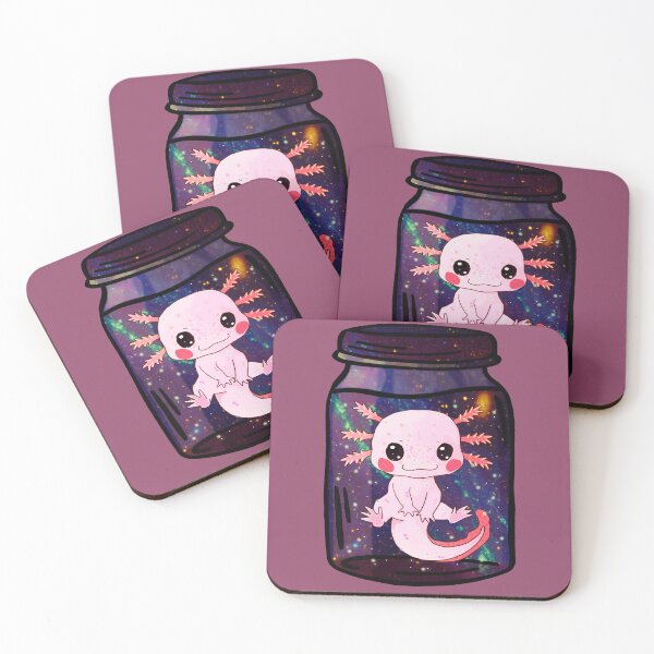 Item preview, Cute Baby Leucistic Axolotl Galaxy In A Jar designed and sold by lazarosdesign.