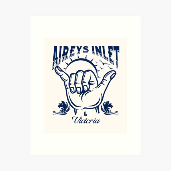 Item preview, Aireys Inlet Victoria Australia Shaka Surf- Navy designed and sold by SurfingLocales.