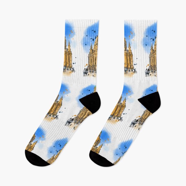 Item preview, Hand drawn illustration of Frauenkirche in Dresden – Germany skyline artwork designed and sold by Nadja Leutloff.