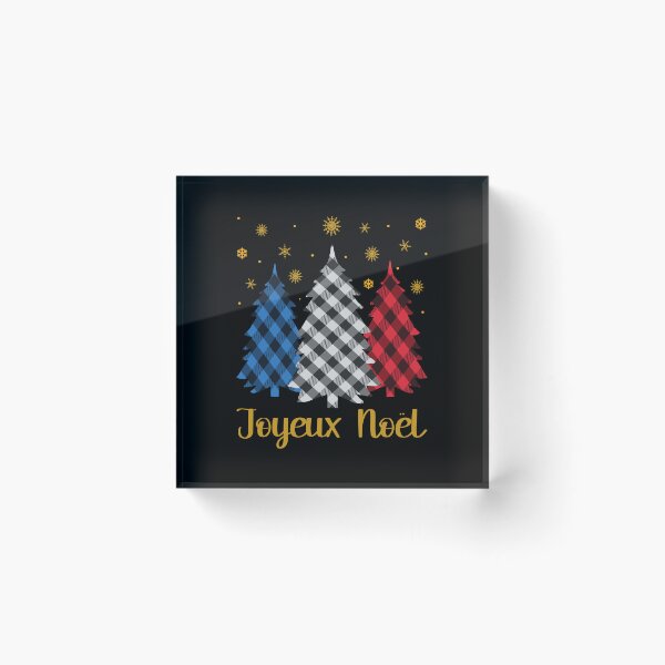 Item preview, Joyeux Noël French Merry Christmas Plaid Trees French Flag Colors Family Matching   designed and sold by Bad Kitty Designz.