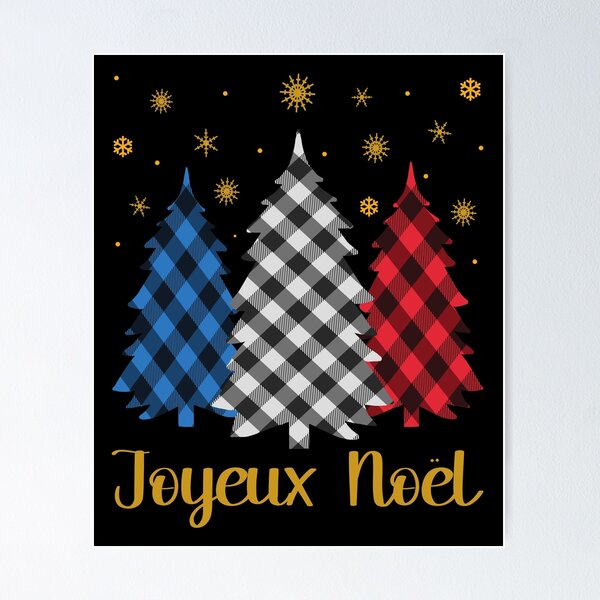 Item preview, Joyeux Noël French Merry Christmas Plaid Trees French Flag Colors Family Matching   designed and sold by Bad Kitty Designz.