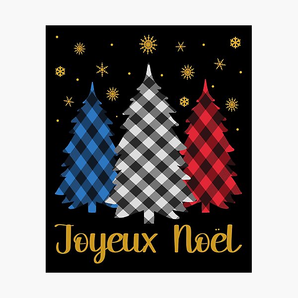 Item preview, Joyeux Noël French Merry Christmas Plaid Trees French Flag Colors Family Matching   designed and sold by Bad Kitty Designz.