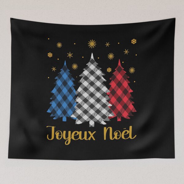 Item preview, Joyeux Noël French Merry Christmas Plaid Trees French Flag Colors Family Matching   designed and sold by Bad Kitty Designz.