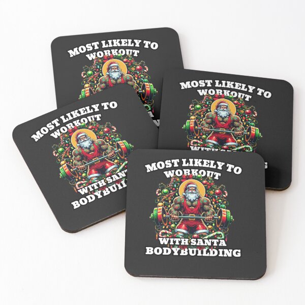 Item preview, Most Likely To Work Out With Santa Bodybuilding designed and sold by zingbing.