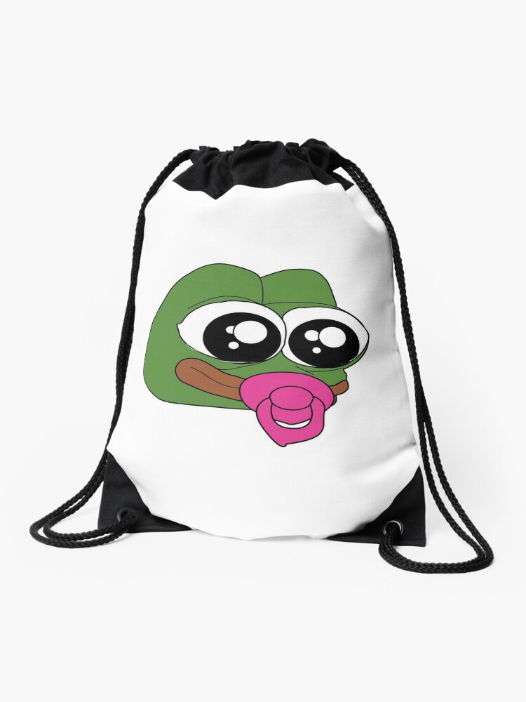 Sac A Cordon Bebe Pepe La Grenouille Sucer Une Tetine Par Pepe The Frog Redbubble