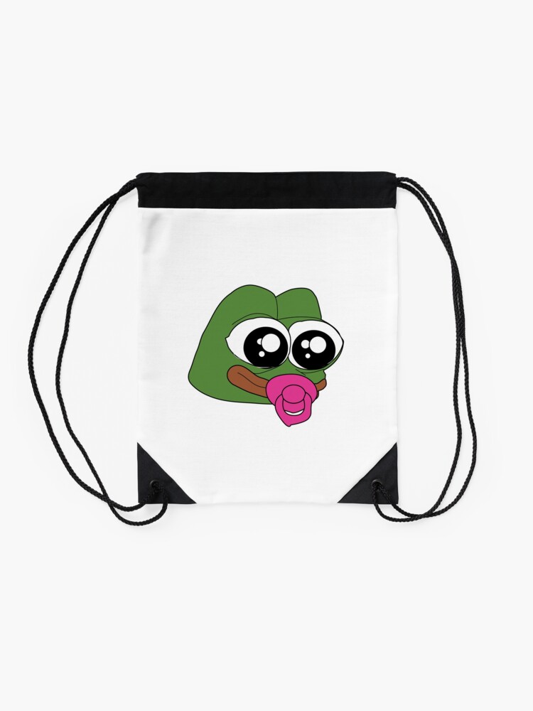 Sac A Cordon Bebe Pepe La Grenouille Sucer Une Tetine Par Pepe The Frog Redbubble