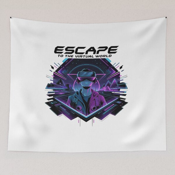 Item preview, Escape To The Virtual World-futuristic VR Design designed and sold by MrERNST.