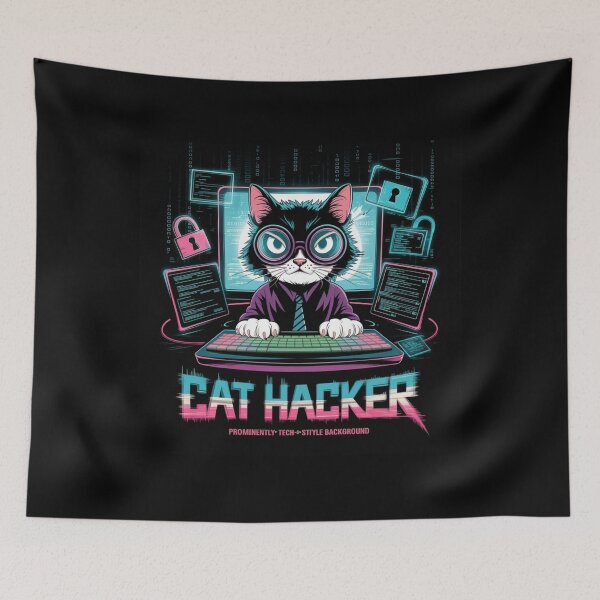Item preview, Cat hacker designed and sold by Mateusz Majcherek.