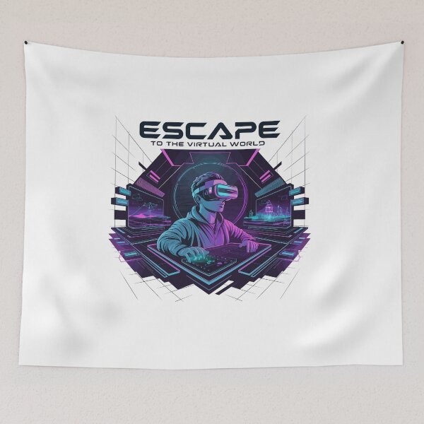 Item preview, Escape To The Virtual World-futuristic VR Design designed and sold by MrERNST.