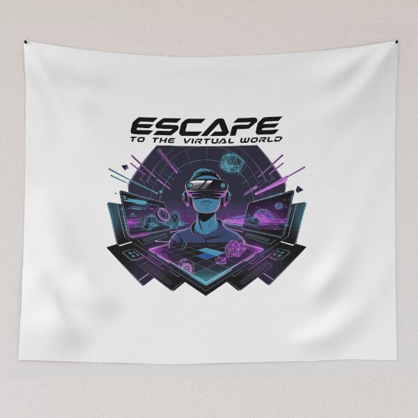 Item preview, Escape To The Virtual World-futuristic VR Design designed and sold by MrERNST.