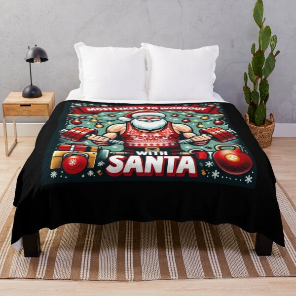 Item preview, Most Likely to workout with santa bodybuilding designed and sold by Mateusz Majcherek.