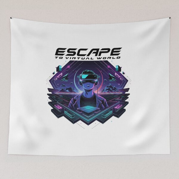 Item preview, Escape To The Virtual World-futuristic VR Design designed and sold by MrERNST.