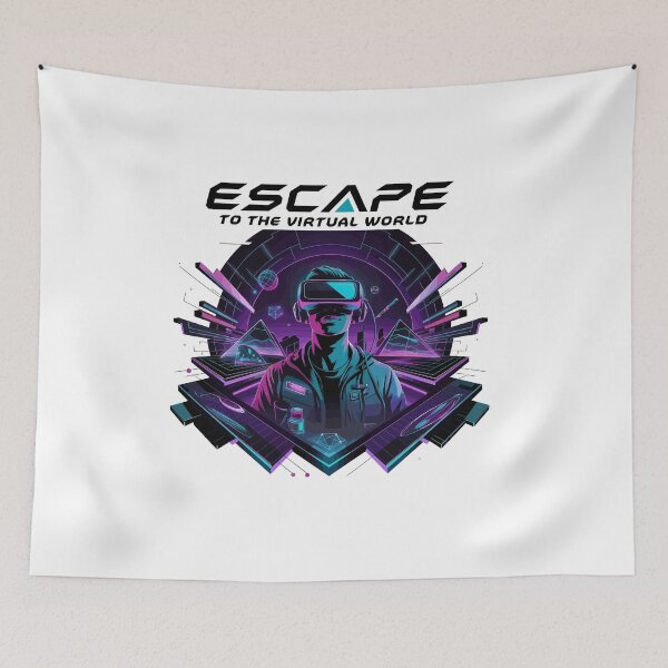 Item preview, Escape To The Virtual World-futuristic VR Design designed and sold by MrERNST.