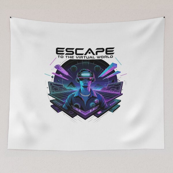 Item preview, Escape To The Virtual World-futuristic VR Design designed and sold by MrERNST.