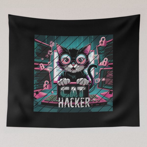 Item preview, Cat hacker designed and sold by Mateusz Majcherek.